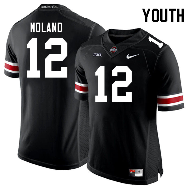 Youth #12 Air Noland Ohio State Buckeyes College Football Jerseys Stitched-Black